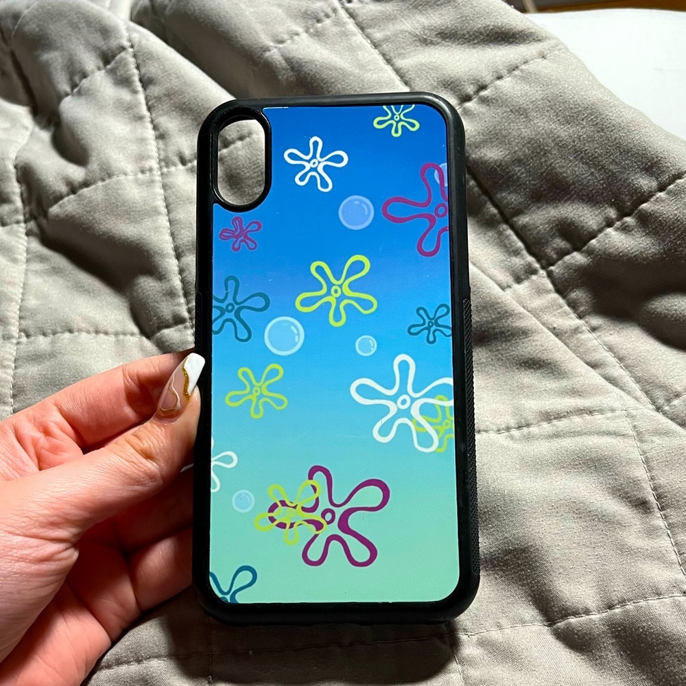 iPhone XR Phone Case, SpongeBob Flower Print